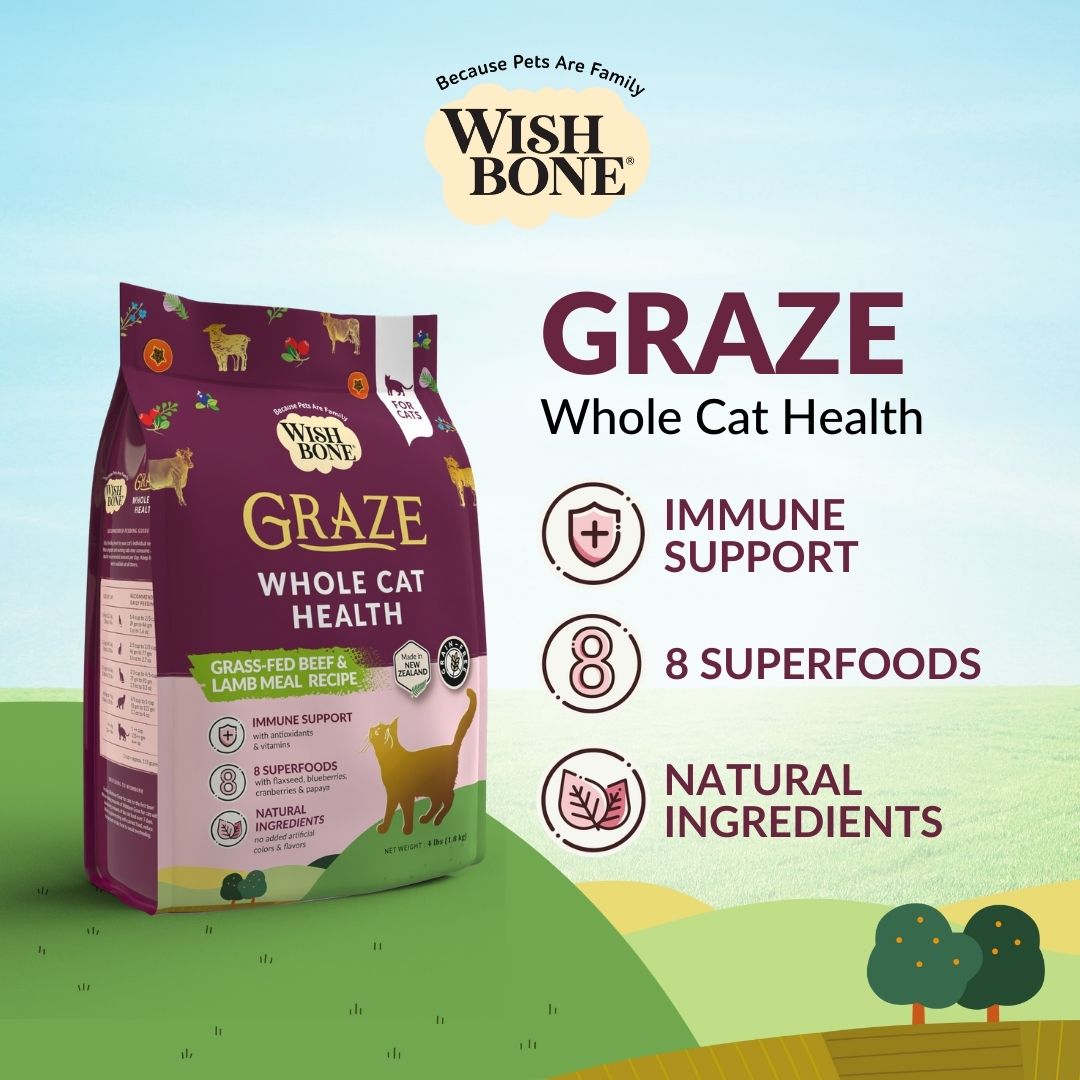 [Cat Trial Pack] Wishbone Graze New Zealand Beef and Lamb Dry Cat Food, 60g