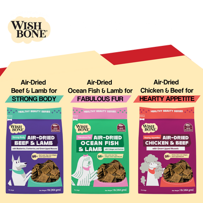Wishbone Air-Dried Lamb Dog Food - 454g