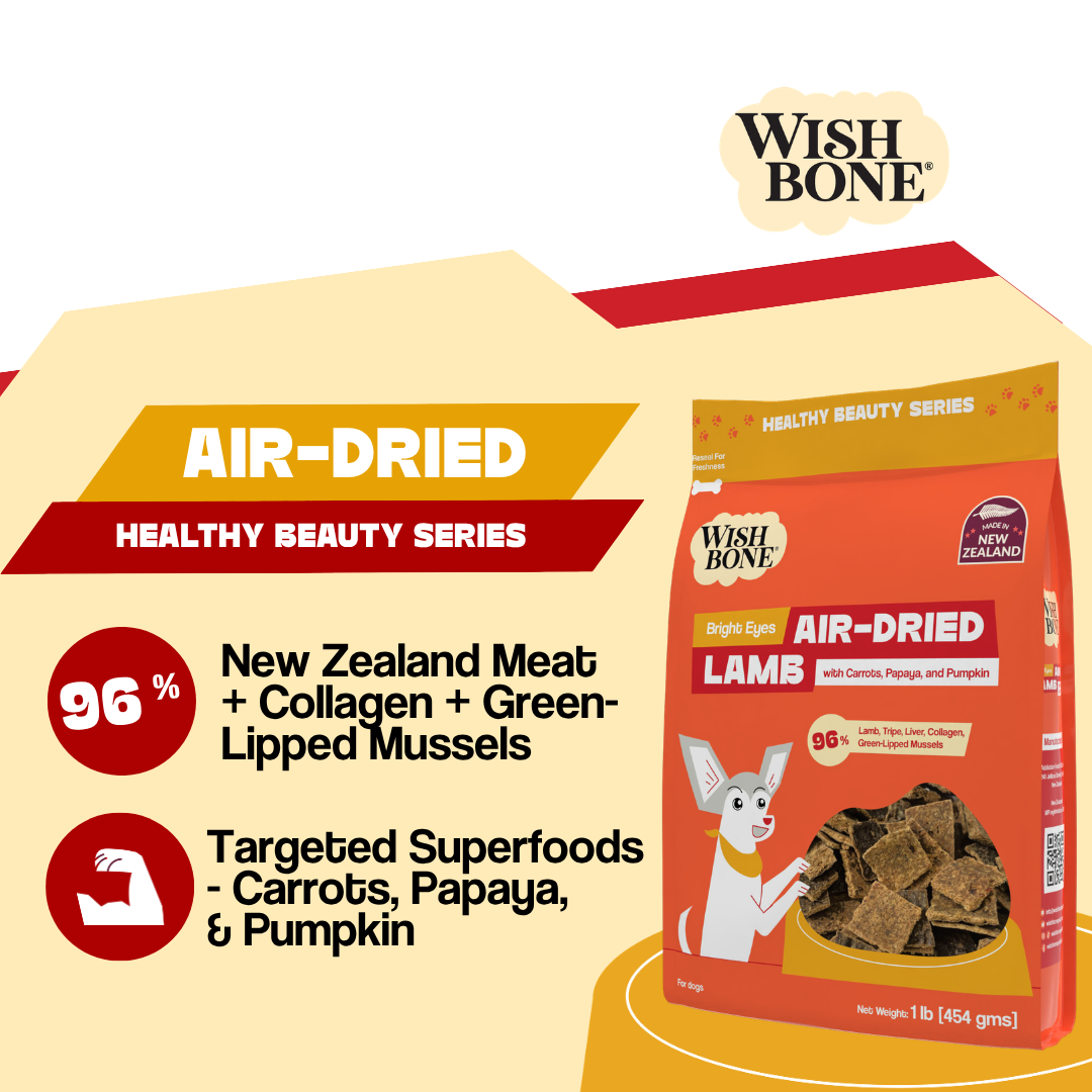 Wishbone Air-Dried Lamb Dog Food - 454g