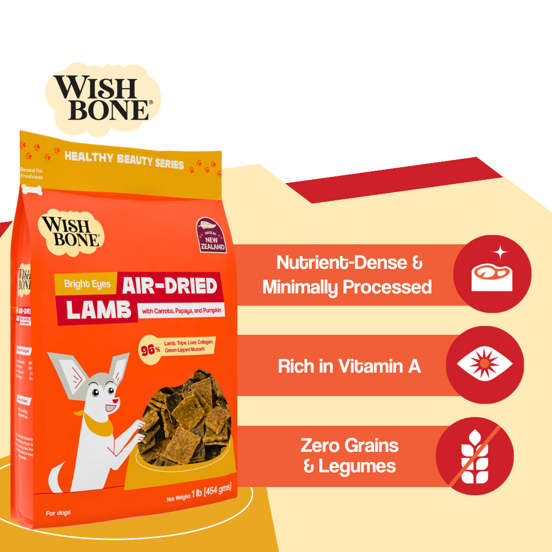 Wishbone Air-Dried Lamb Dog Food - 454g