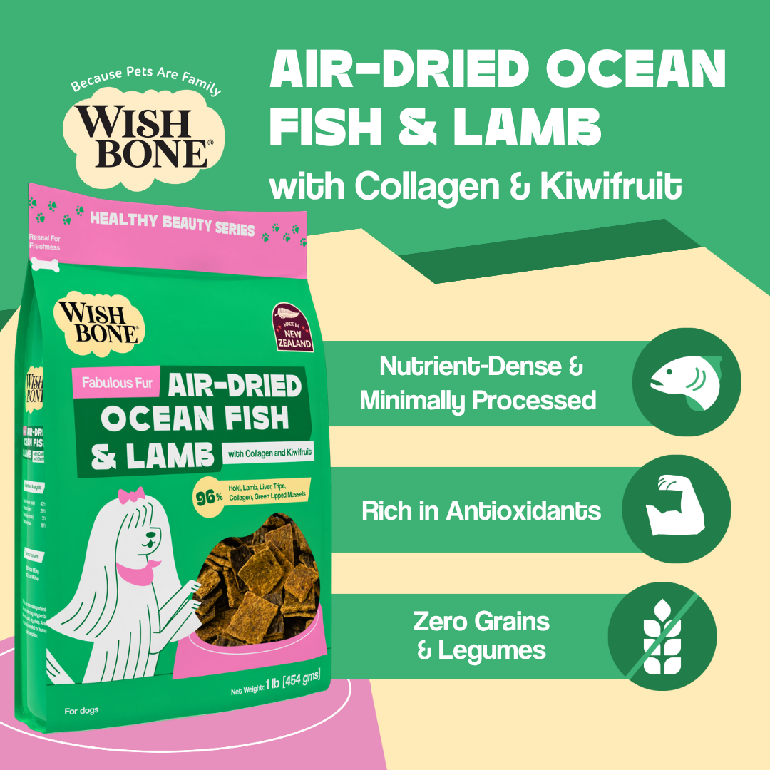 Wishbone Air-Dried Ocean Fish & Lamb 454g