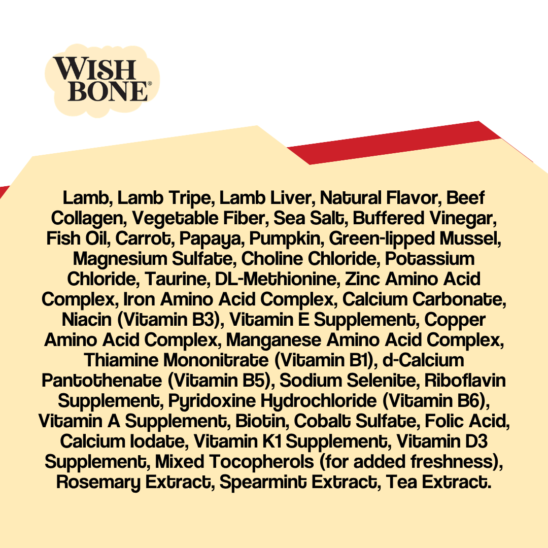 Wishbone Air-Dried Lamb Dog Food - 454g
