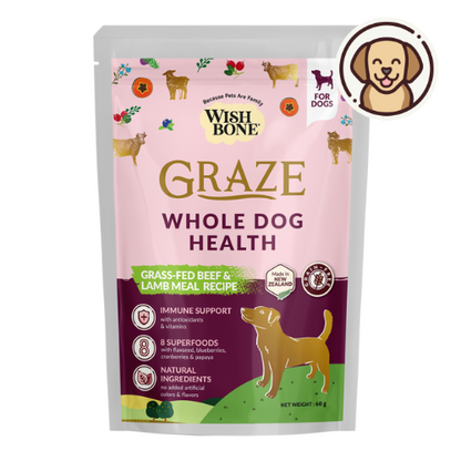 [Dog Trial Pack] Wishbone Graze New Zealand Beef and Lamb Dry Dog Food, 60g