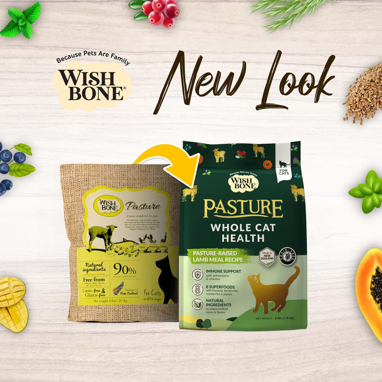 [Cat Trial Pack] Wishbone Pasture New Zealand Lamb Dry Cat Food, 60g