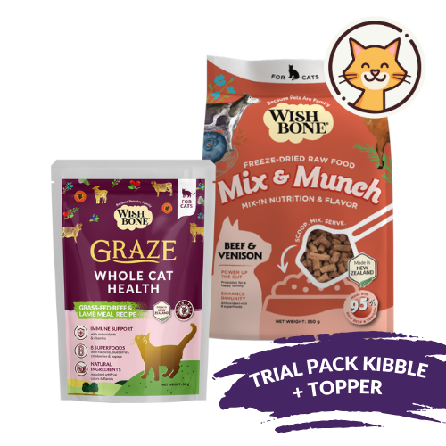 [Cat Super Trial Bundle] Wishbone Dry Cat Food + Freeze-Dried Raw Topper