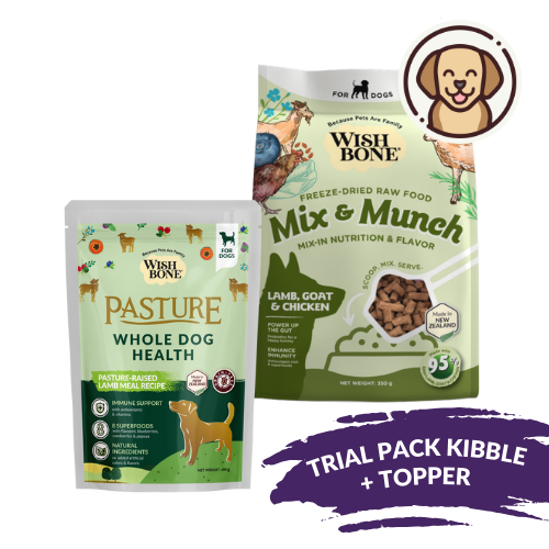 [Dog Super Trial Bundle] Wishbone Dry Dog Food + Freeze-Dried Raw Topper