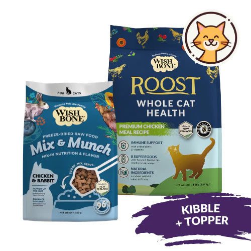 [Cat Super Feed Bundle] Wishbone Dry Cat Food + Freeze-Dried Raw Topper