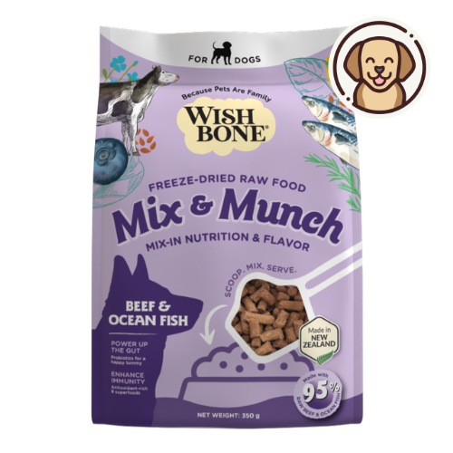 Wishbone Beef & Ocean Fish Freeze-Dried Raw Topper for Dogs