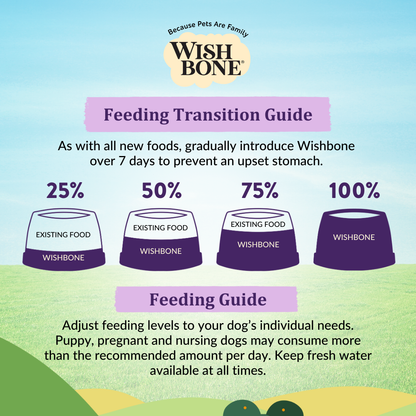 Wishbone Ocean New Zealand King Salmon Dry Dog Food, 4 lb bag, gluten-free and grain-free recipe for healthy skin, coat, and digestion.