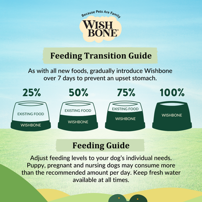 Wishbone Pasture New Zealand Lamb Dry Dog Food, 4 lb bag, gluten-free and grain-free formula for muscle health, digestion, and a shiny coat.
