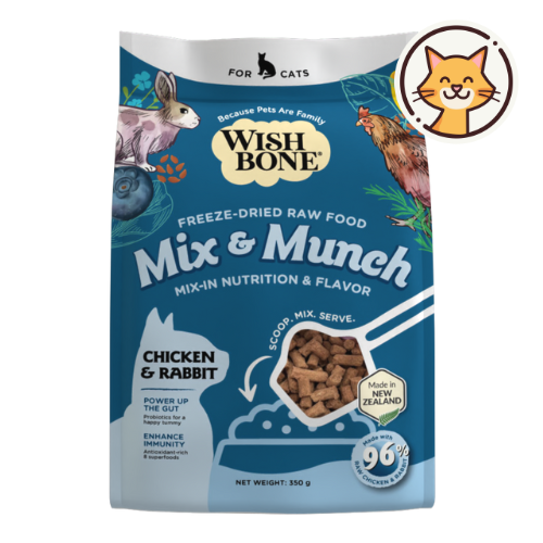 Wishbone Chicken & Rabbit Freeze-Dried Topper for Cats