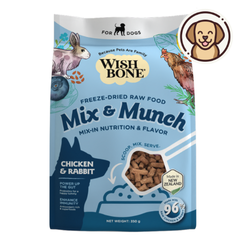 Wishbone Chicken & Rabbit Freeze-Dried Raw Topper for Dogs
